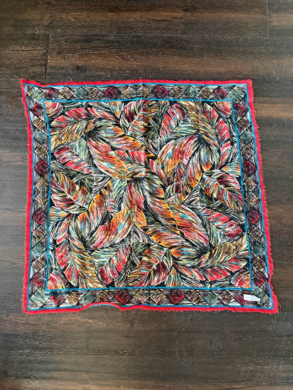 Vintage Oscar de la Renta Multicolor Metallic Scarf